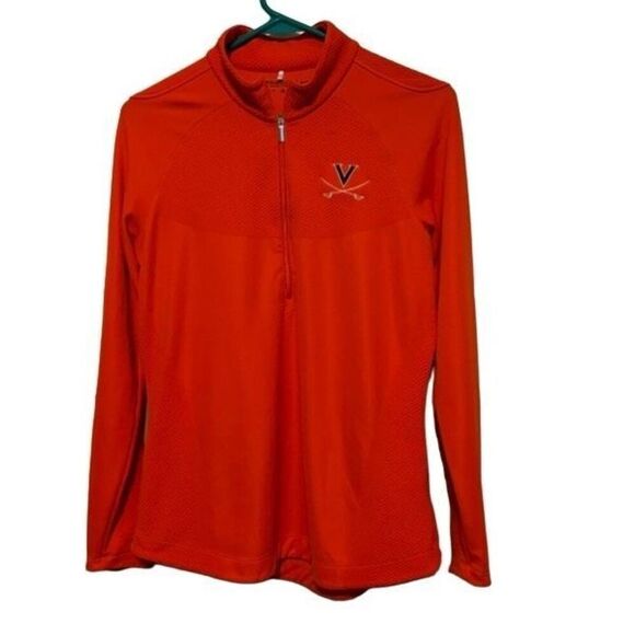 Virginia Cavaliers Nike Golf Dri-Fit Size Medium 1/3 Zipper Performance Shirt - Picture 1 of 6
